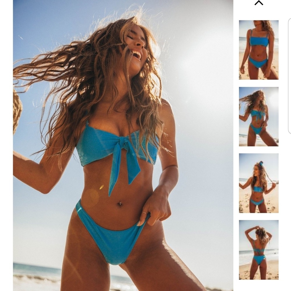 Ete swimwear ocean bluebikini top & bottoms xs